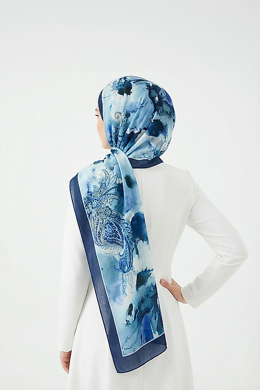 FLOOR İPEK ŞAL İTALYAN DİKİŞİ DESEN-1 (Yeni)