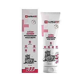 Supravet Anne & Bebek Kalsiyum ve Taurinli Multivitamin Malt Paste Kedi Macunu (100 g)