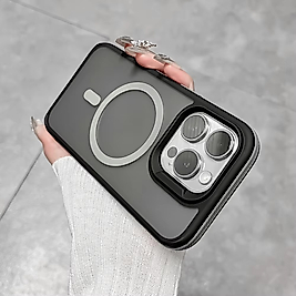 iPhone 12 - 12 Pro Uyumlu Magsafe Mat Telefon Kılıfı Gri