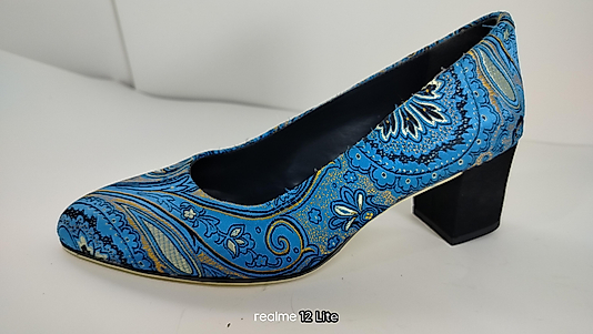 Özel baskı saten abiye ayakkabı