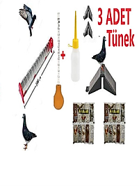 GÜVERCİN BESLEME SETİ "1 METRE GÜVERCİN YEMLİK+ YAVRU BESLEME POMPASI VE BİBERON+3XTÜNEK+ 2XMİNERAL"