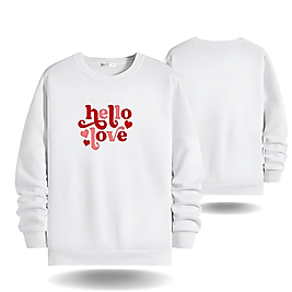 Love Görselli Modeli Bisiklet Yaka Erkek kadın Slimfit Sweatshirt
