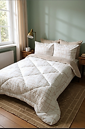 %100 PAMUK KUMAŞ battal uyku seti sare