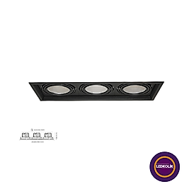 40W Sıva Altı Üçlü Yuvarlak Led Spot
