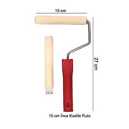 15 CM KADİFE RULO (MOHER) SET 2'Lİ