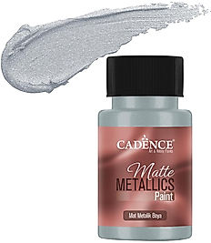 CADENCE MAT METALİK BOYA 50ML KÜL GRİ -MMB018