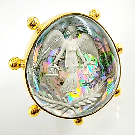 HOLOGRAM YANSIMA CAM İNTAGLİO KOLYE