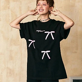 Y2K Kurdela Baskılı Oversize T-shirt