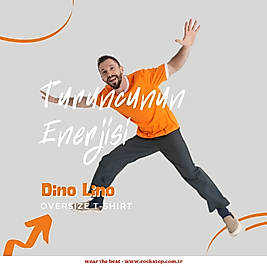 Dino Lino Oversize Turuncu T-Shirt