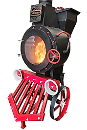 Desan Tren Model Hibrit Soba | Lokomotif Tasarım Odun & Pelet Sobası