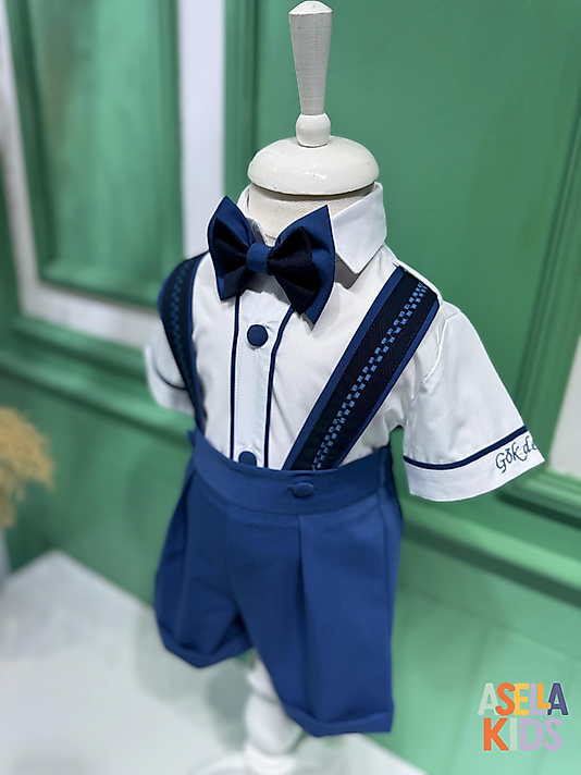 Erkek Çocuk İndigo Salopet Takım