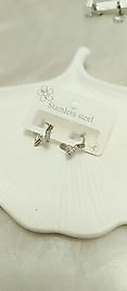 silver taşlı yıldız küpe
