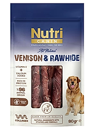 Nutri Canin Rawhide Geyik Eti Sargılı Kemik Köpek Ödülü 80 Gr.