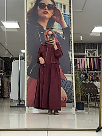 ESVET ELBİSE-BORDO