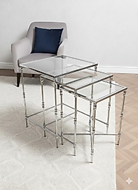 GÜMÜŞ TORNALI KARE ZİGON ŞEFFAF CAM