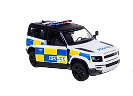 Kinsmart Çek Bırak Land Rover Defender 90 ( Polis Arabası ) 1:36 Ölçek
