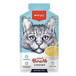Wanpy Kediler için Tavuk Eti Tahılsız Ek Besin Çorbası 50 Gr