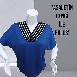yaka detaylı bluz