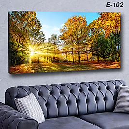 MERCAN MOBİLYA  VE AKSESUAR ,   130*70 AĞAÇ ARASI GÜNEŞ KANVAS TABLO