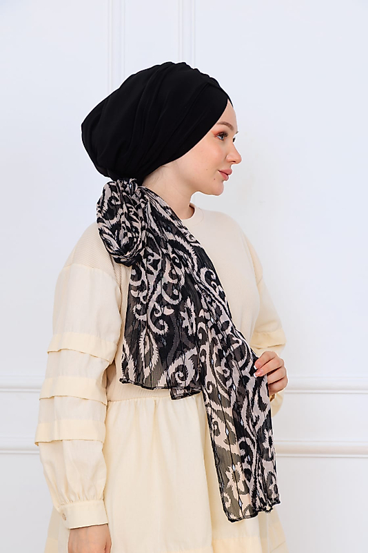 fularlı dolgulu bone