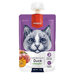 Wanpy Taze Ördeki ve Balkabaklı Kedi Et Ezmesi 90 Gr