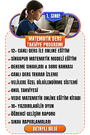 1. SINIF MATEMATİK DERS TAKVİYE PROGRAMI