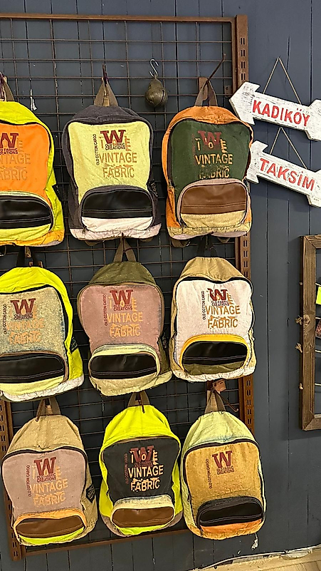 Old Cotton Cargo new Pathcwork Çok Bölmeli Günlük Sırt Çantası