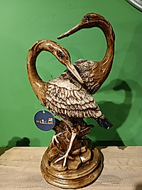 MERCAN MOBİLYA AKSESUAR, BÜYÜK İKİLİ KUĞU  , Polyester Dekoratif Biblo, hediyelik eşya