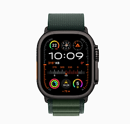 Apple Watch Ultra 2 Siyah Titanyum Green Dark Alpine Loop