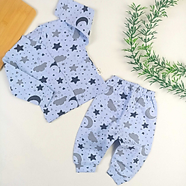 Gökyüzü Desen Pijama Takımı