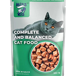 Miss Kis Ördekli Yetişkin Kedi Pouch 100 Gr X 24 Adet
