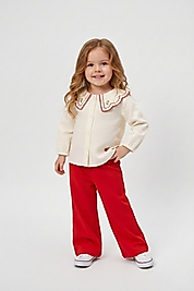 Kız Bebek Yakalı Bluz & Pantolon 2’li Takım (6-24 Ay) | Bayramlık Şıklık