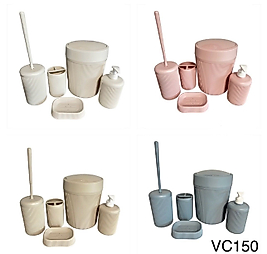 VOCE ALESTA PLASTİK 5 PARÇA BANYO SET