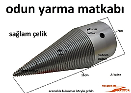 ODUN YARMA MATKAP UCU DUBLE BÜYÜK BOY MAKİNE MATKAP UCU ODUN KIRMA YARMA HELEZON