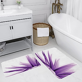 Rovigo Home Dijital Baskı Yıkanabilir Kaymaz 2 li Banyo Takımı