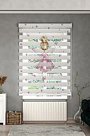 Minibabyrooms Pembe Peri Temalı Çocuk Odası Zebra Perde