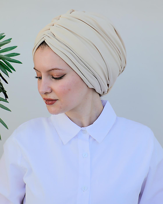 Drapeli Dolgulu Bone Krem (bej)