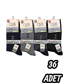Erkek Club Lambswool Çorap 36 Adet