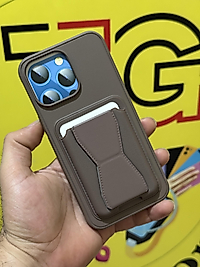 İphone 15 Pro Max Kartlıklı Standlı Deri Telefon Kılıfı