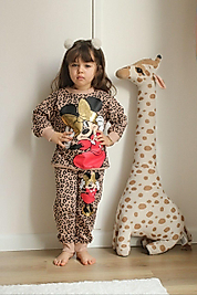 Leopar Desenli Minnie Mause Takım