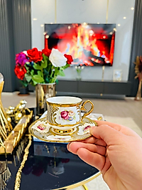 2 Li Osmanlı Model Türk Kahvesi Fincanı