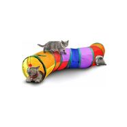 Kedi Tüneli Oyuncak Gökkuşağı Kıvrımlı 130 Cm