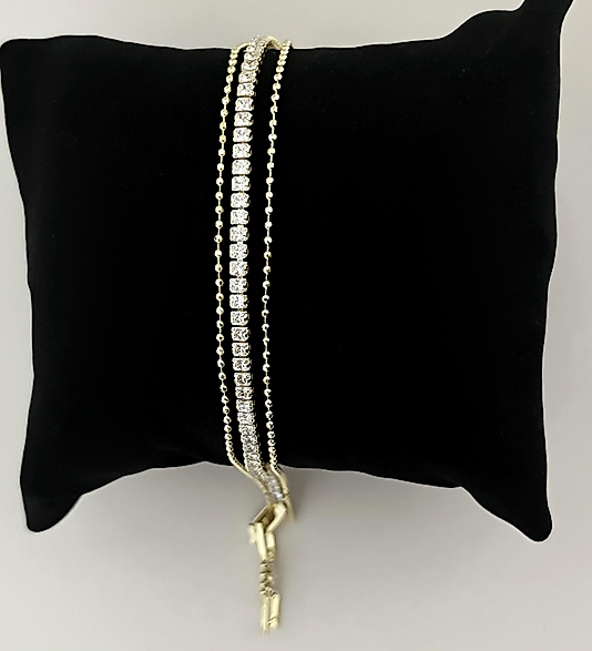 Altın Kaplama Suyolu 3’lü Bileklik (ÇELİK DEĞİLDİR)