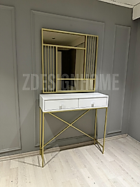 90 CM BRONZ AYNA, 95X30X100 CM DRESUAR GOLD Z11