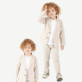 Erkek Çocuk 2-5 Yaş Tişörtlü Keten Takım