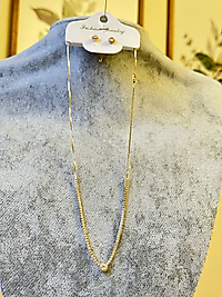 Gold Rengi Kolye Küpe Takım