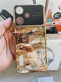 İnfinix Hot 30i Lens Korumalı Telefon Kılıfı Gold