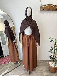 Bakır Bağcıklı Keten Pantolon - Etek