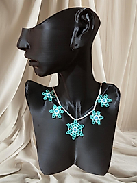 HANDMADE BONCUK ÇİÇEK TASARIM KOLYE