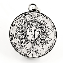 GRAVÜR MEDUSA KOLYE